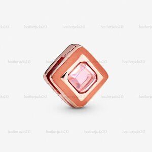 Pandora Pink Square Clip Charm